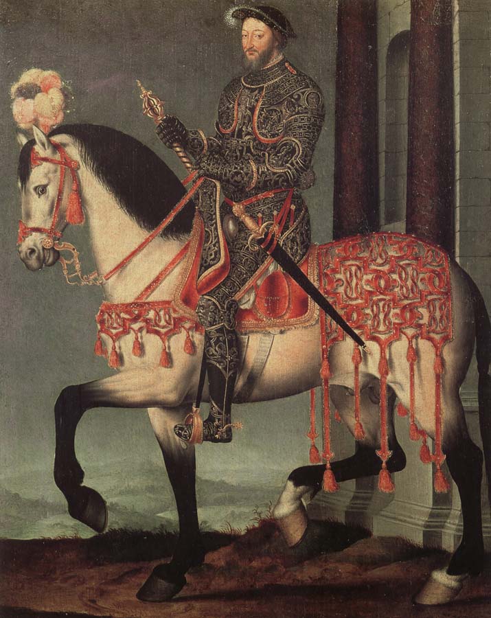 Francois Clouet Franz i from France to horse